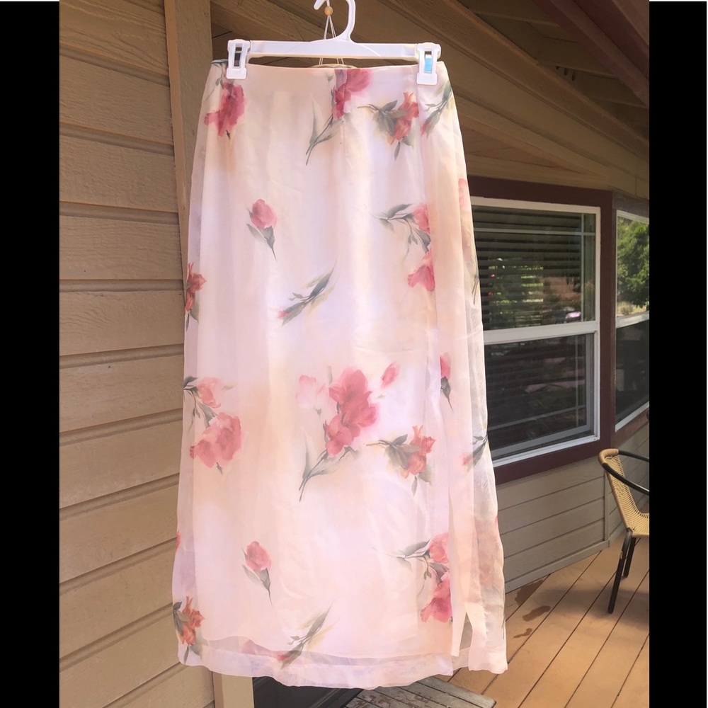 Lovely sheer flowered skirt